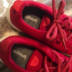 Red Allbirds Wool Runner sneaker